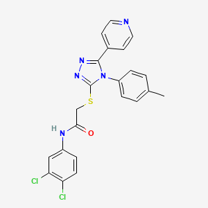 N-(3,4-dichlorophenyl)-2-{[4-(4-methylphenyl)-5-(pyridin-4-yl)-4H-1,2,4-triazol-3-yl]sulfanyl}acetamide