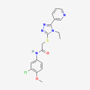 N-(3-chloro-4-methoxyphenyl)-2-{[4-ethyl-5-(pyridin-3-yl)-4H-1,2,4-triazol-3-yl]sulfanyl}acetamide