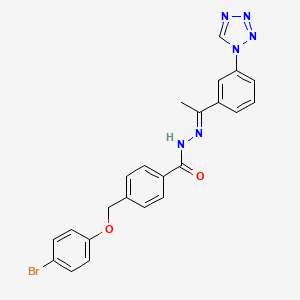 molecular formula C23H19BrN6O2 B12033308 4-((4-Bromophenoxy)ME)-N'-(1-(3-(1H-tetraazol-1-YL)PH)ethylidene)benzohydrazide CAS No. 478251-97-7