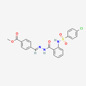 methyl 4-[(E)-[[2-[(4-chlorophenyl)sulfonylamino]benzoyl]hydrazinylidene]methyl]benzoate