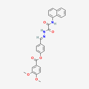 4-(2-((1-Naphthylamino)(oxo)acetyl)carbohydrazonoyl)phenyl 3,4-dimethoxybenzoate