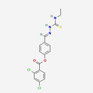 4-((2-(Ethylcarbamothioyl)hydrazono)methyl)phenyl 2,4-dichlorobenzoate