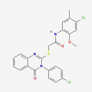 N-(4-chloro-2-methoxy-5-methylphenyl)-2-{[3-(4-chlorophenyl)-4-oxo-3,4-dihydroquinazolin-2-yl]sulfanyl}acetamide