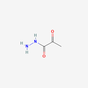 molecular formula C3H6N2O2 B1203340 Propanoic acid, 2-oxo-, hydrazide CAS No. 93285-68-8