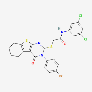 2-{[3-(4-bromophenyl)-4-oxo-3,4,5,6,7,8-hexahydro[1]benzothieno[2,3-d]pyrimidin-2-yl]sulfanyl}-N-(3,5-dichlorophenyl)acetamide