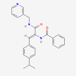 molecular formula C25H25N3O2 B12033457 N-(2-(4-Isopropylphenyl)-1-(((3-pyridinylmethyl)amino)carbonyl)vinyl)benzamide CAS No. 624726-76-7