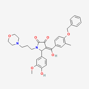 4-{[4-(benzyloxy)-3-methylphenyl]carbonyl}-3-hydroxy-5-(4-hydroxy-3-methoxyphenyl)-1-[3-(morpholin-4-yl)propyl]-1,5-dihydro-2H-pyrrol-2-one