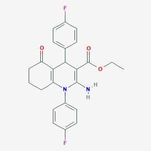 Ethyl 2-amino-1,4-bis(4-fluorophenyl)-5-oxo-1,4,5,6,7,8-hexahydroquinoline-3-carboxylate