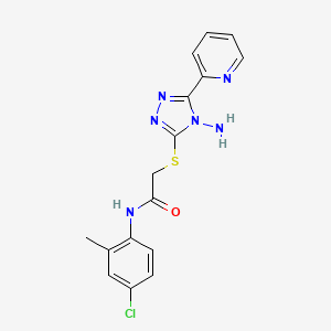 2-(4-amino-5-(2-pyridyl)(1,2,4-triazol-3-ylthio))-N-(4-chloro-2-methylphenyl)a cetamide