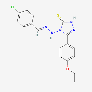 4-(2-(4-Chlorobenzylidene)hydrazinyl)-5-(4-ethoxyphenyl)-4H-1,2,4-triazole-3-thiol