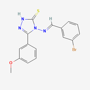 4-((3-Bromobenzylidene)amino)-3-(3-methoxyphenyl)-1H-1,2,4-triazole-5(4H)-thione