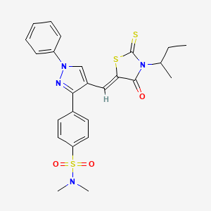 4-{4-[(Z)-(3-Sec-butyl-4-oxo-2-thioxo-1,3-thiazolidin-5-ylidene)methyl]-1-phenyl-1H-pyrazol-3-YL}-N,N-dimethylbenzenesulfonamide