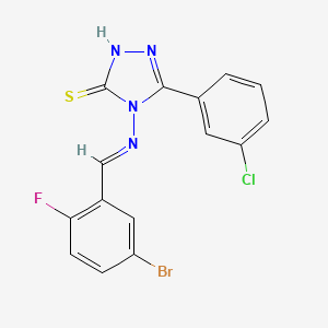 4-((5-BR-2-Fluorobenzylidene)amino)-5-(3-chlorophenyl)-4H-1,2,4-triazole-3-thiol