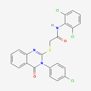 2-{[3-(4-chlorophenyl)-4-oxo-3,4-dihydroquinazolin-2-yl]sulfanyl}-N-(2,6-dichlorophenyl)acetamide