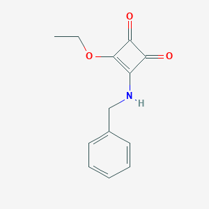 molecular formula C13H13NO3 B120337 3-(苄氨基)-4-乙氧基环丁-3-烯-1,2-二酮 CAS No. 144913-06-4