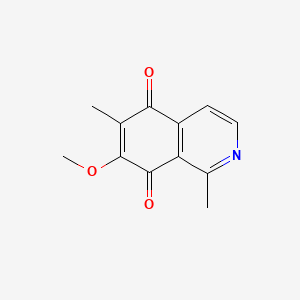 molecular formula C12H11NO3 B1203373 7-甲氧基-1,6-二甲基-5,8-二氢异喹啉-5,8-二酮 CAS No. 79664-58-7