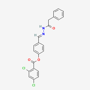 4-{(E)-[2-(phenylacetyl)hydrazinylidene]methyl}phenyl 2,4-dichlorobenzoate