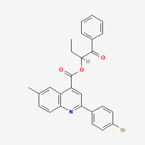 1-Oxo-1-phenylbutan-2-yl 2-(4-bromophenyl)-6-methylquinoline-4-carboxylate