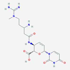 molecular formula C17H25N7O6 B1203379 去氨基羟基紫青霉素 S 