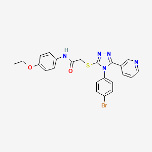 2-[[4-(4-bromophenyl)-5-pyridin-3-yl-1,2,4-triazol-3-yl]sulfanyl]-N-(4-ethoxyphenyl)acetamide