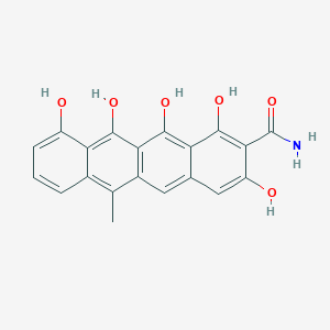 B1203382 1,3,10,11,12-Pentahydroxy-6-methyltetracene-2-carboxamide CAS No. 2602-31-5