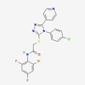 N-(2-bromo-4,6-difluorophenyl)-2-{[4-(4-chlorophenyl)-5-(pyridin-4-yl)-4H-1,2,4-triazol-3-yl]sulfanyl}acetamide