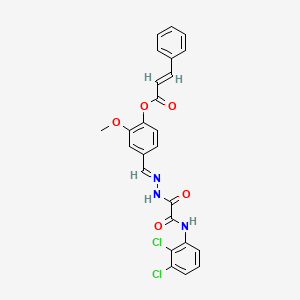 [4-[(E)-[[2-(2,3-dichloroanilino)-2-oxoacetyl]hydrazinylidene]methyl]-2-methoxyphenyl] (E)-3-phenylprop-2-enoate