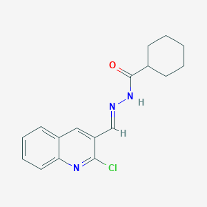 molecular formula C17H18ClN3O B12033941 N'-((2-Chloroquinolin-3-yl)methylene)cyclohexanecarbohydrazide CAS No. 477733-17-8