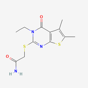 2-((3-Ethyl-5,6-dimethyl-4-oxo-3,4-dihydrothieno[2,3-d]pyrimidin-2-yl)thio)acetamide