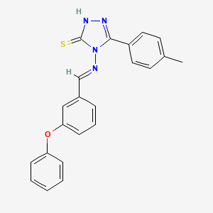 5-(4-Methylphenyl)-4-((3-phenoxybenzylidene)amino)-4H-1,2,4-triazole-3-thiol