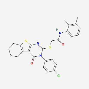 2-{[3-(4-chlorophenyl)-4-oxo-3,4,5,6,7,8-hexahydro[1]benzothieno[2,3-d]pyrimidin-2-yl]sulfanyl}-N-(2,3-dimethylphenyl)acetamide