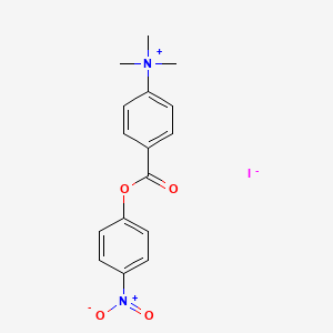 molecular formula C16H17IN2O4 B1203408 (p-(p-Nitrophenoxycarbonyl)phenyl)trimethylammonium iodide CAS No. 22004-02-0
