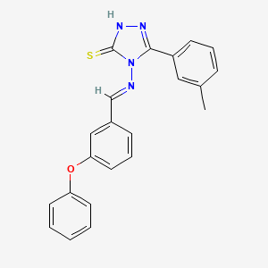 4-((3-Phenoxybenzylidene)amino)-5-(m-tolyl)-4H-1,2,4-triazole-3-thiol