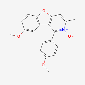 molecular formula C20H17NO4 B1203411 8-Methoxy-1-(4-methoxyphenyl)-3-methyl-2-oxidobenzofuro[3,2-c]pyridin-2-ium 