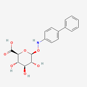 molecular formula C18H19NO7 B1203412 N-羟基-4-氨基联苯 O-葡萄糖苷 CAS No. 41839-10-5