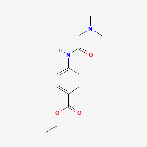 molecular formula C13H18N2O3 B1203414 N,N-Dimethylglycylbenzocaine CAS No. 78448-04-1