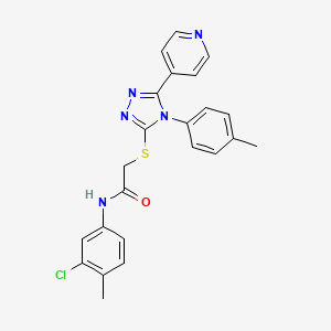 N-(3-chloro-4-methylphenyl)-2-{[4-(4-methylphenyl)-5-(pyridin-4-yl)-4H-1,2,4-triazol-3-yl]sulfanyl}acetamide