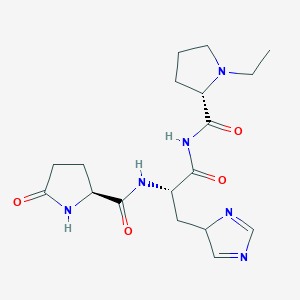 molecular formula C18H26N6O4 B1203417 Thyroliberin N-ethylamide CAS No. 38982-99-9