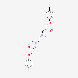 molecular formula C24H36N2O4 B1203419 1,1'-(1,2-Ethanediylbis(methylimino))bis(3-(4-methylphenoxy)-2-propanol), dihydrochloride CAS No. 56148-90-4