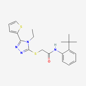 N-(2-tert-butylphenyl)-2-{[4-ethyl-5-(thiophen-2-yl)-4H-1,2,4-triazol-3-yl]sulfanyl}acetamide