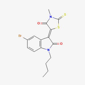 5-(5-Bromo-1-butyl-2-oxoindolin-3-ylidene)-3-methyl-2-thioxothiazolidin-4-one