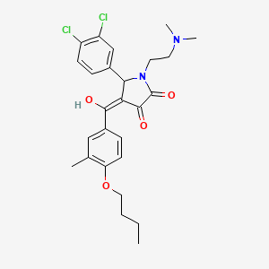 4-[(4-butoxy-3-methylphenyl)carbonyl]-5-(3,4-dichlorophenyl)-1-[2-(dimethylamino)ethyl]-3-hydroxy-1,5-dihydro-2H-pyrrol-2-one