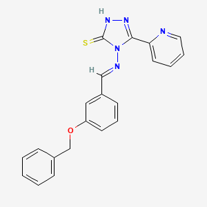 4-({(E)-[3-(Benzyloxy)phenyl]methylidene}amino)-5-(2-pyridinyl)-4H-1,2,4-triazole-3-thiol