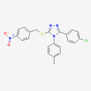 3-(4-chlorophenyl)-4-(4-methylphenyl)-5-[(4-nitrobenzyl)sulfanyl]-4H-1,2,4-triazole