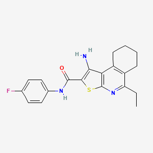 1-amino-5-ethyl-N-(4-fluorophenyl)-6,7,8,9-tetrahydrothieno[2,3-c]isoquinoline-2-carboxamide