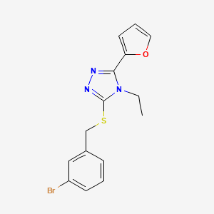 3-((3-Bromobenzyl)thio)-4-ethyl-5-(2-furyl)-4H-1,2,4-triazole