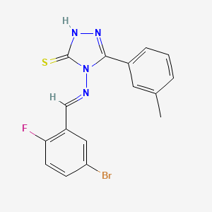 4-((5-Bromo-2-fluorobenzylidene)amino)-3-(m-tolyl)-1H-1,2,4-triazole-5(4H)-thione