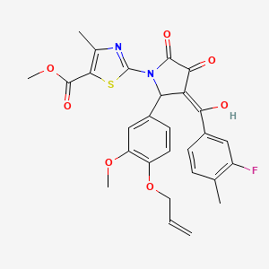 methyl 2-[2-[4-(allyloxy)-3-methoxyphenyl]-3-(3-fluoro-4-methylbenzoyl)-4-hydroxy-5-oxo-2,5-dihydro-1H-pyrrol-1-yl]-4-methyl-1,3-thiazole-5-carboxylate