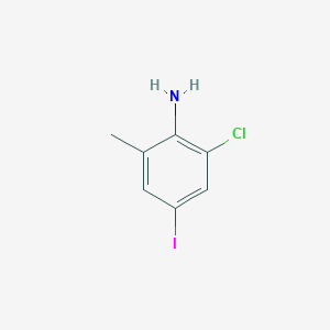 molecular formula C7H7ClIN B120343 2-Chloro-4-iodo-6-methylbenzenamine CAS No. 156746-77-9