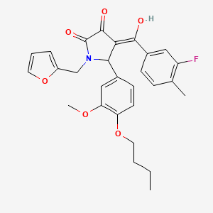 5-(4-butoxy-3-methoxyphenyl)-4-(3-fluoro-4-methylbenzoyl)-1-(2-furylmethyl)-3-hydroxy-1,5-dihydro-2H-pyrrol-2-one